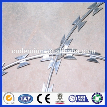 professional galvanized concertina razor barbed wire, razor barbed wire, razor wire